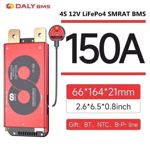 DALY Smart BMS LiFePo4 4S 12V/8S 24V/16S 48V 100A-500A BMS +Bluetooth Moduel DE - Bild 17 von 37