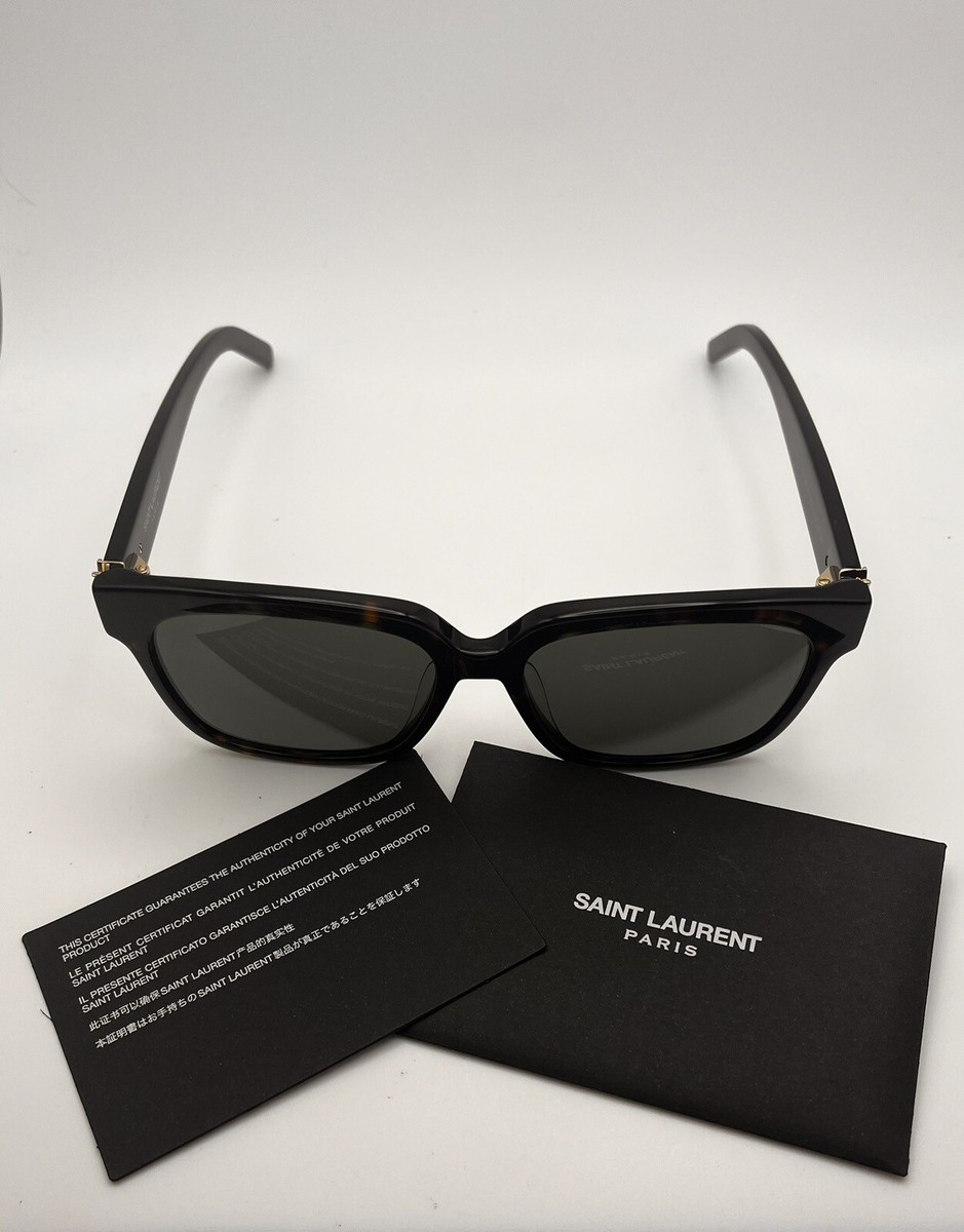 saint laurent slm40fn havana gray sunglasses