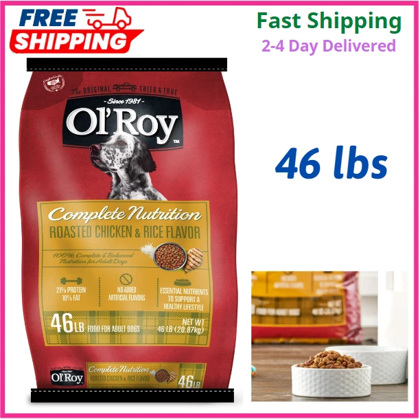46lb Ol Roy Complete Nutrition Roasted Chicken Rice Flavor