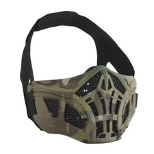Medio protector facial táctico Airsoft máscara de malla transpirable máscaras acceso de Halloween