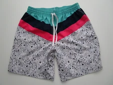 Mens Large Chubbies swim trunks shorts mesh lined multicolor retro vintage style