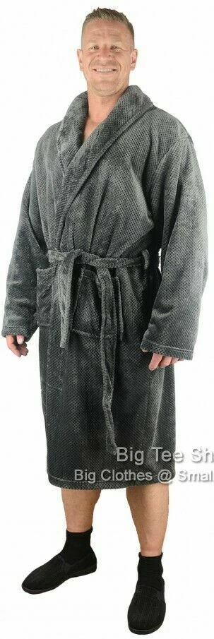 Big Mens Grey Espionage Minson Dressing Gown 2XL 3XL 4XL 5XL 6XL 7XL 8XL |  eBay