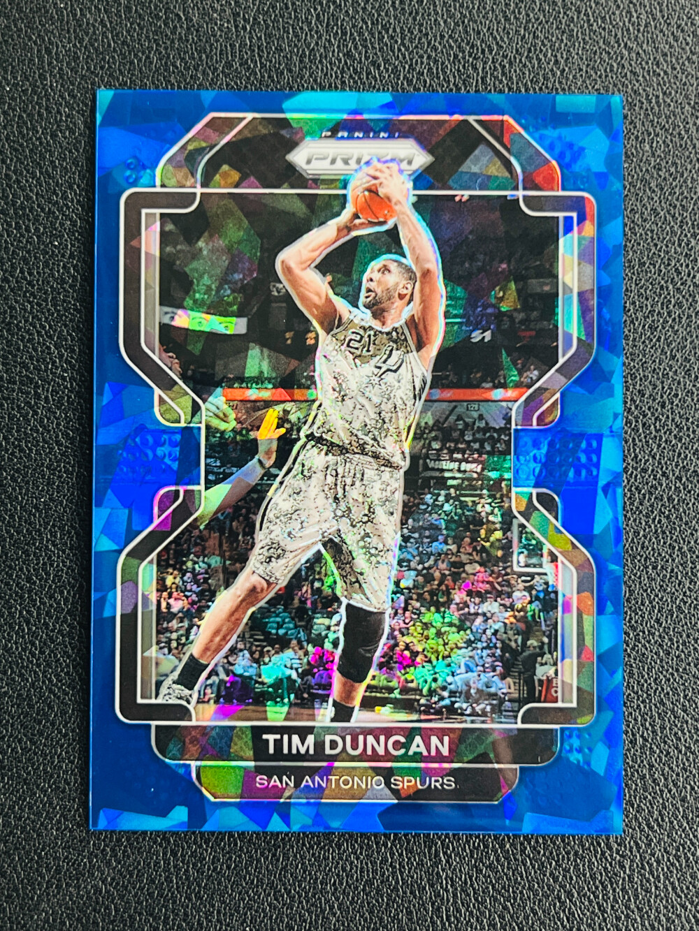 2021-22 Panini Prizm Tim Duncan Blue Cracked Ice Prizm 109/125 Spurs  -LUS