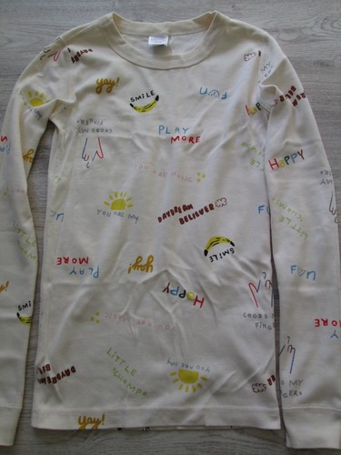 ❤ HANNA ANDERSSON Sunshine Smile Happy Pajamas 150 Organic cotton 10 12 - Picture 5 of 24