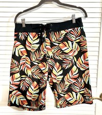 REEF tropical leaf print board shorts swim mens tag size 32 Unlined New