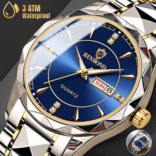 Waterproof Men Quartz Watch Stainless Steel Luminous Date Classic Business Wrist