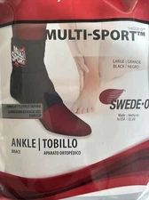 Swede-O Strap Ankle Brace Black Large New in package