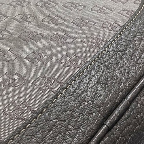Vtg Y2K DOONEY & BOURKE Taupe Monogram Baguette Bag w Rare Patch & iPod Pouch ๐ - Picture 2 of 10