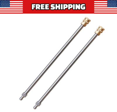 #ad #ad 2 Pack 17 #x27;#x27; Pressure Washer Wand 1 4#x27;#x27; Quick Connect Stainless Steel Extension $11.74