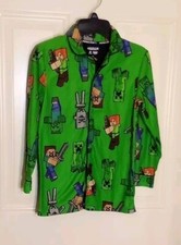 Minecraft Sleep Shirt Kids Boys Size 8 Color Green