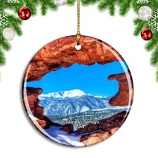 USA America Garden of The Gods Twin Sist Christmas ornament city travel souvenir