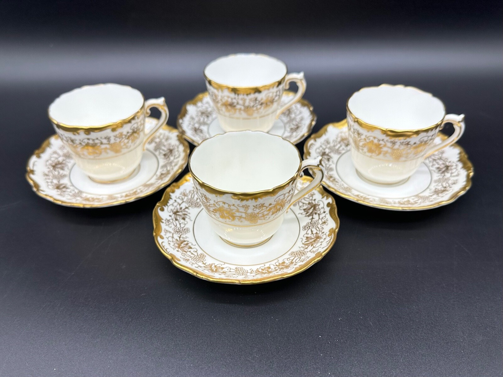 Coalport Hazelton Demitasse Cup Saucer Set(Set of 4) Bone China England eBay