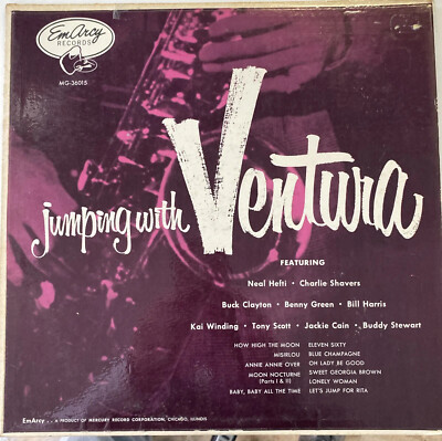 JAZZ Jumping With CHARLIE VENTURA 33 MONO 1955 DEEP GROOVE LP V+