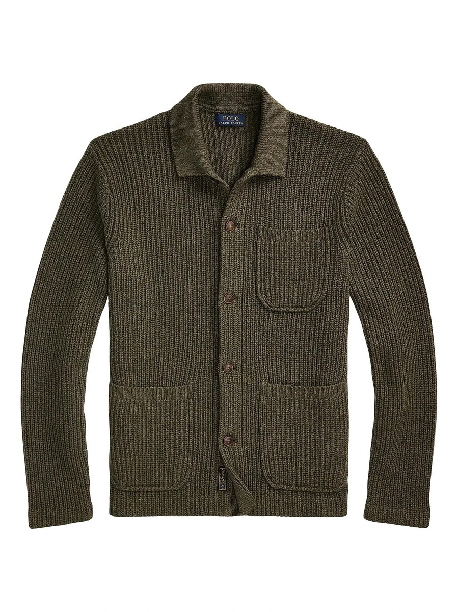 $328 Polo Ralph Lauren Men's Cotton-Wool Cardigan, Green, XL | eBay