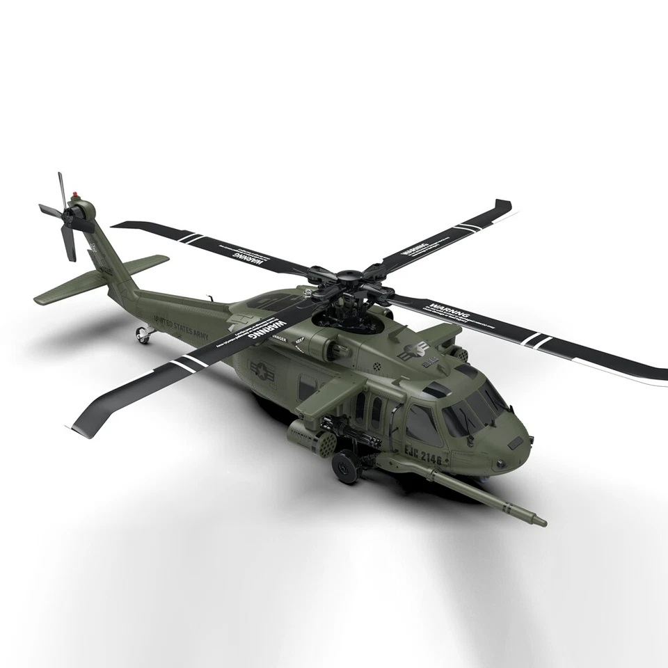 Yxznrc Uh60 Black Hawk Rc Hubschrauber Mit 6-achsen-gyro 2.4g 6ch Flybarless 3d - Bild 2 von 4