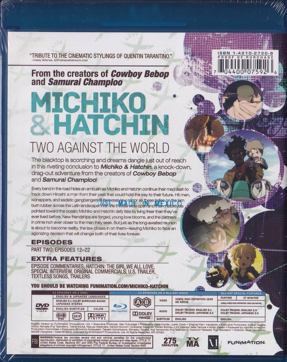 Michiko to Hatchin: Part Two (Blu-ray/DVD, 2013, 4-Disc Set