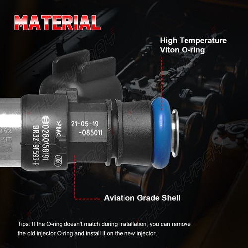 6* Fuel Injectors 0280158191 For 2017 Lincoln Continental 3.7L V6 - Picture 9 of 11