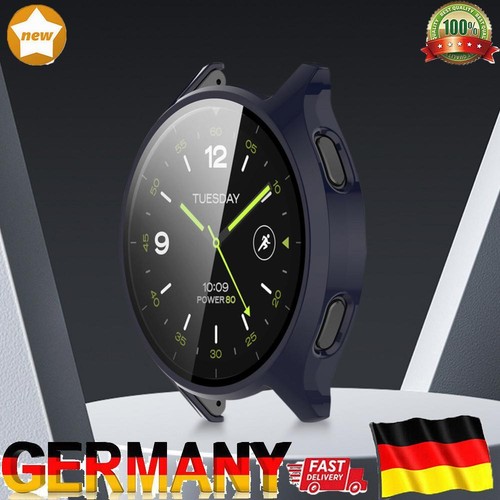 Hard PC Bumper Case + Hartglas Displayschutzfolie für Xiaomi Watch 2