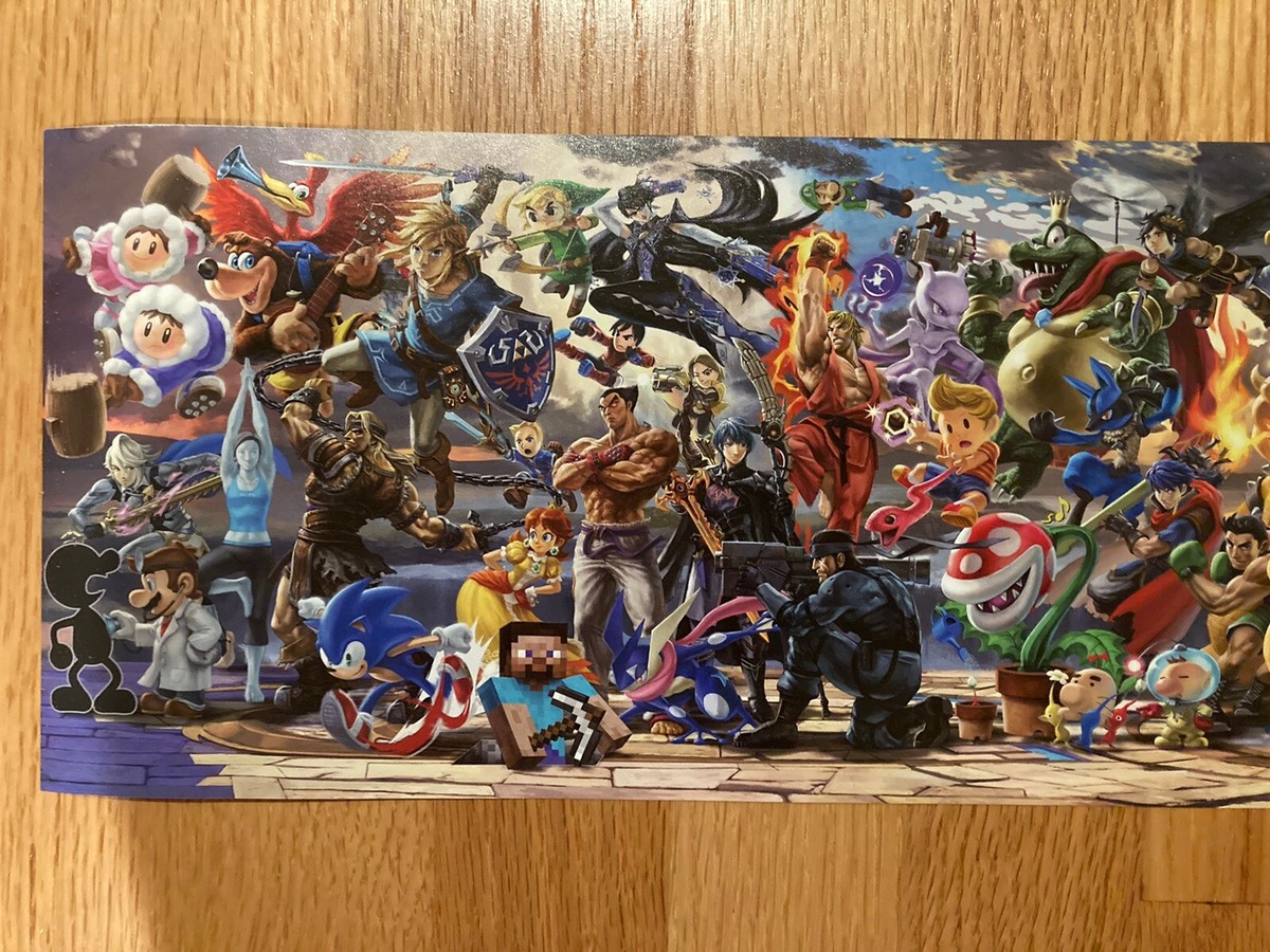 大乱闘スマッシュブラザーズ Nintendo公式ポスター(特注フレーム付き) Nintendo Switch Super Smash Bros. Ultimate Long Poster Official