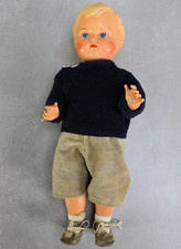 Antique Celluloid Doll Blue GLASS Eyes GERMAN Schoberl Becker or Warenfabrik