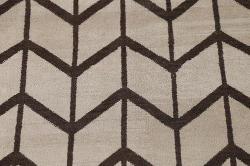 Geometric Quilt Ivory Trellis Oriental Large Area Rug Wool Hand-made Carpet 9x12 - Picture 4 of 12