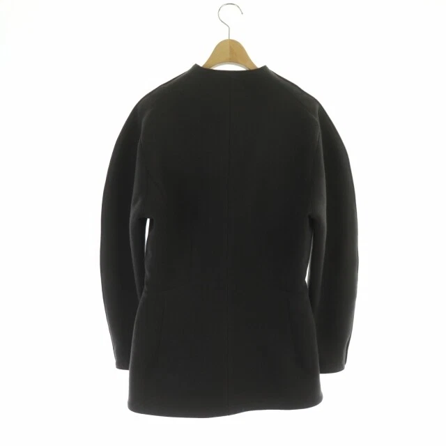 FUMIKA_UCHIDA wool bottle neck design jacket zip up middle length outer 36