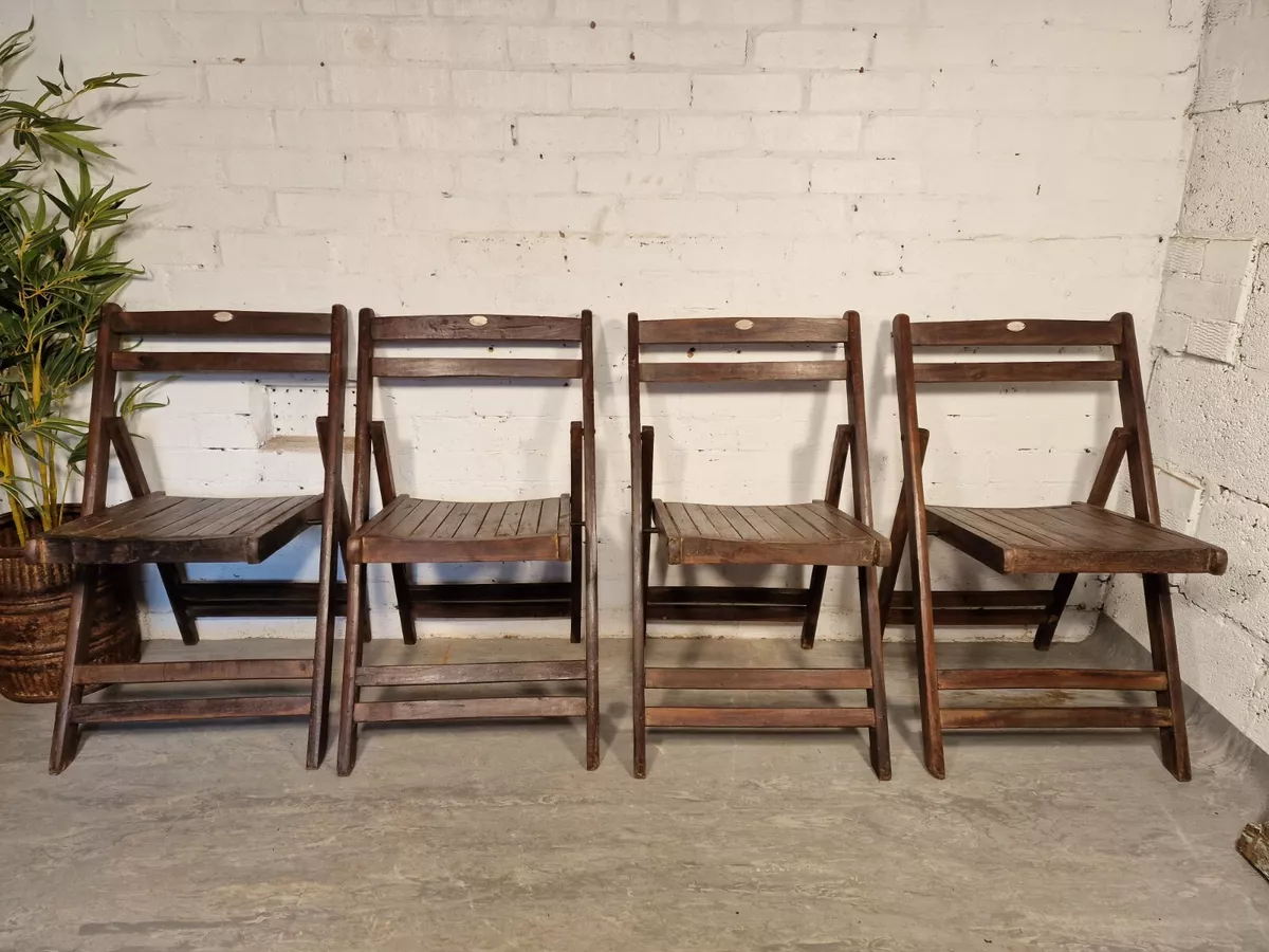 Old wooden folding on sale chairs sale