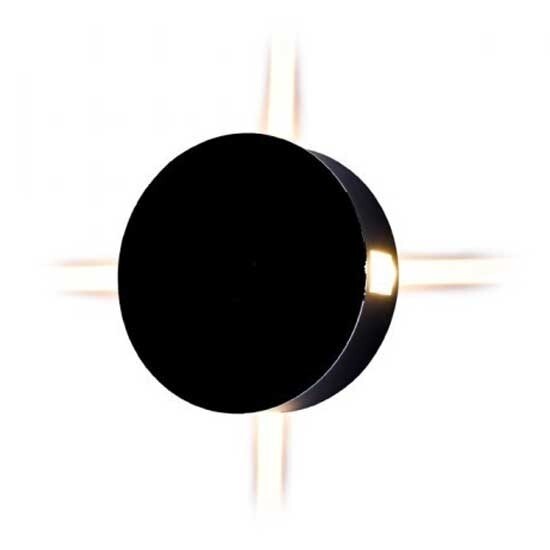 V-TAC VT-706 Lampada LED 4W da parete rotondo nero wall light bianco caldo 3000K