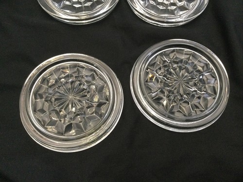 Set of 4 Coasters American Clear by Fostoria - Picture 3 of 3