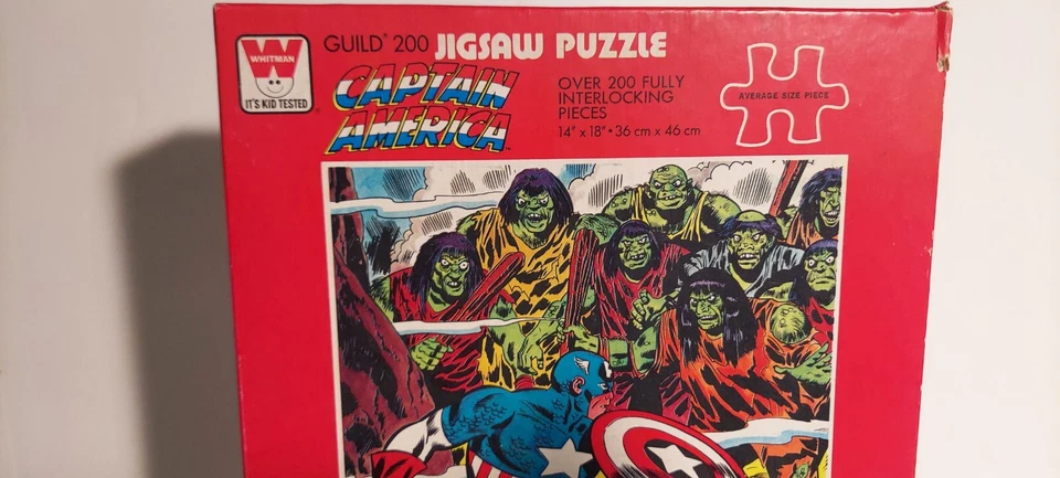Vintage Captain America Puzzle 200 Pieces Marvel 1970s Whitman Rare New - Image 3 of 4