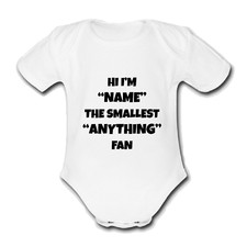 Psychobaby Custom Personalised music Babygrow Baby vest grow bodysuit any team..