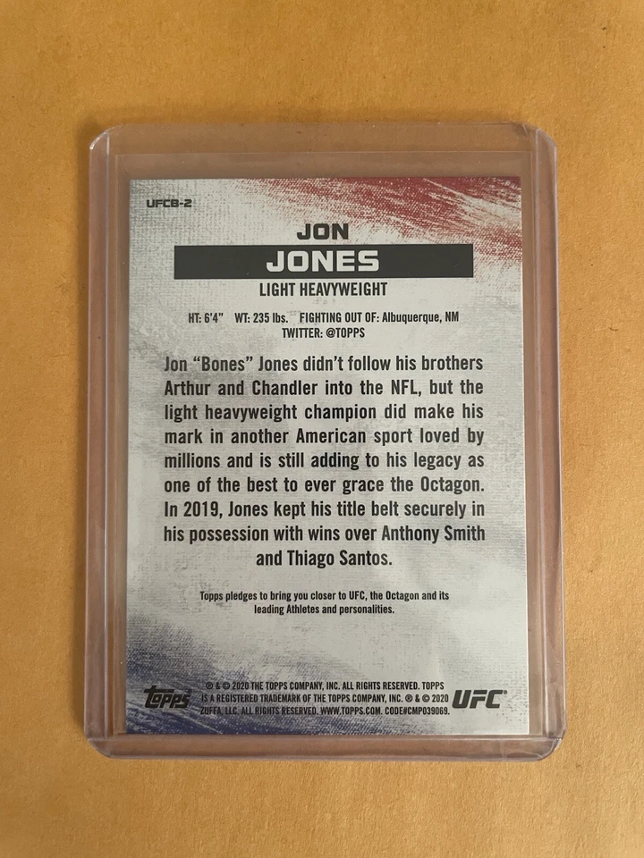 2020 Topps Bloodlines Jon Jones #UFCB-2 🇺🇸 - Image 4 of 4