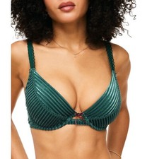 adore Me Evie Women's Push Up Plunge Bra 61-85CE-911BDF0D24FD Green 36B