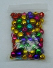 BULK 700 CHRISTMAS JINGLE BELLS Bright COLORS 10-12mm Drops Beads Aluminum