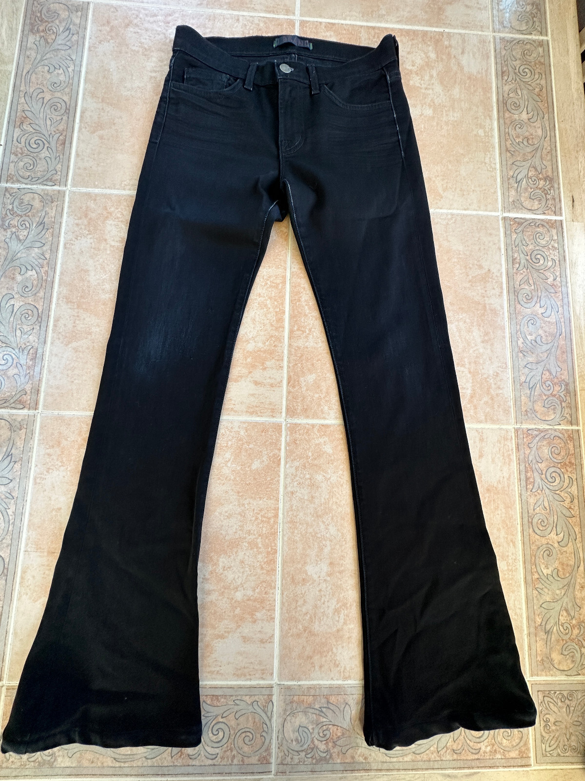 J Brand Martini Shadow Black Flare Jeans Women Size 25