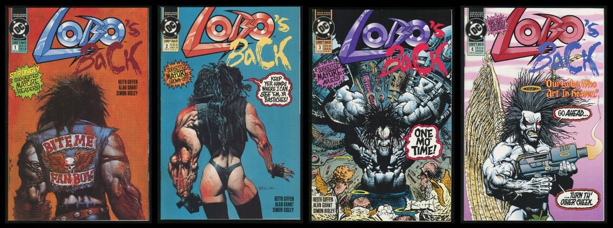 Lobo's Back Comic Set 1-2-3-4 Lot Simon Bisley Sam Keith cover art
