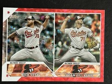 2023 Topps Update Orange Nick Vespi and Logan Gillespie /299