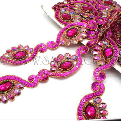 PEARL rhinestone TRIM trimming,edging,EMBELLISHMENT,CRAFT,costume,craft,HOT FIX