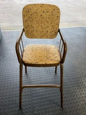 Vintage Cosco High chair mid century modern 50s 60s metal steel, missing tray.