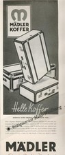 MÄDLER-KOFFER.Helle Koffer.Leipzig-Berlin. Anzeigenwerbung von 1941.