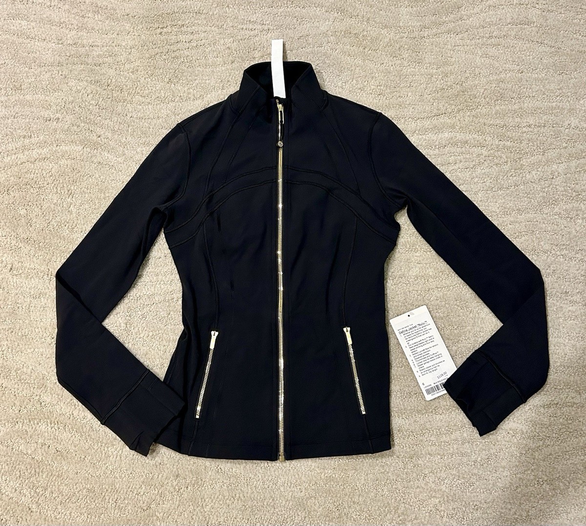 Lululemon Women's black/gold Define Jacket* Nulu, Size 6