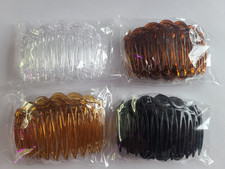 Lot 16 of Simple Hair Clips Combs Plastic Straight Teeth 4 colors