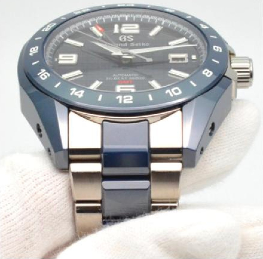 Grand Seiko SBGJ233 9S Mechanical Hi-Beat GMT Navy Automatic 46mm Men's Watch image 7