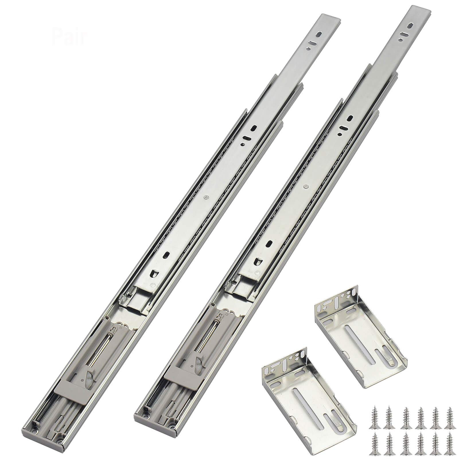 Soft Close Drawer Slides 22 Inch (5 Pairs), Full Extension Ball Bearing Side ...