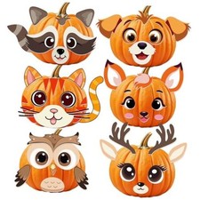 Pumpkin Decorating Kit Animal Foam Pumpkin Decoration Stickers