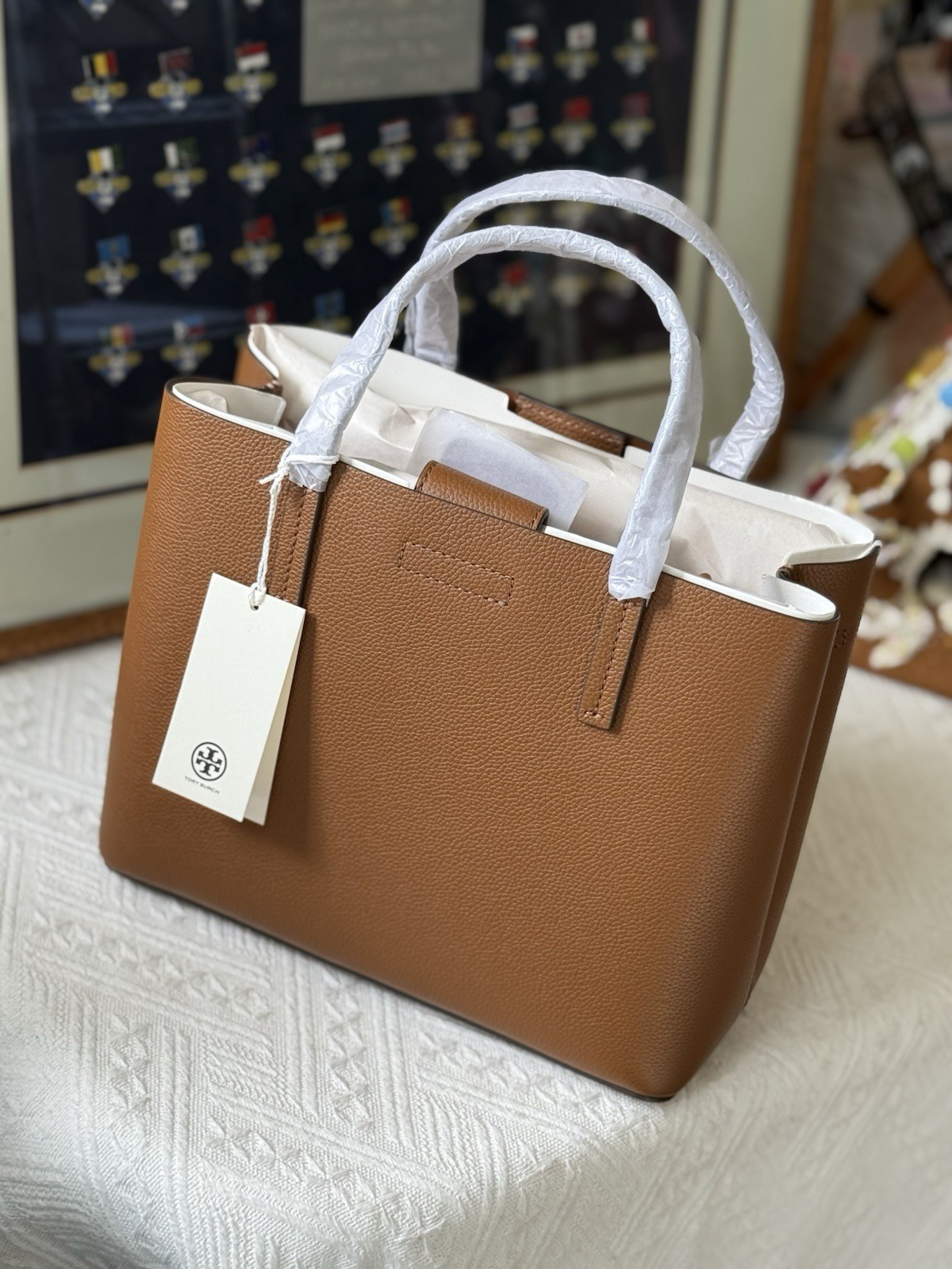 ToryBurch Blake Small Tote #170470 OUTLET $350 CORTADO Pebbled Leather