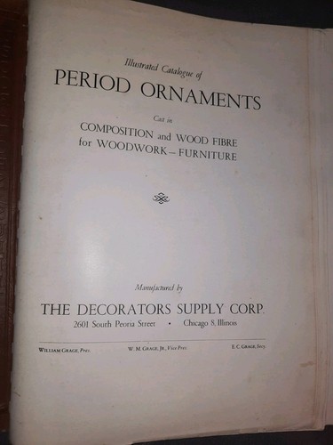 Ornaments for Woodwork - Furniture Catalog 124 Decorators Supply Co. Chicago IL - Picture 4 of 10