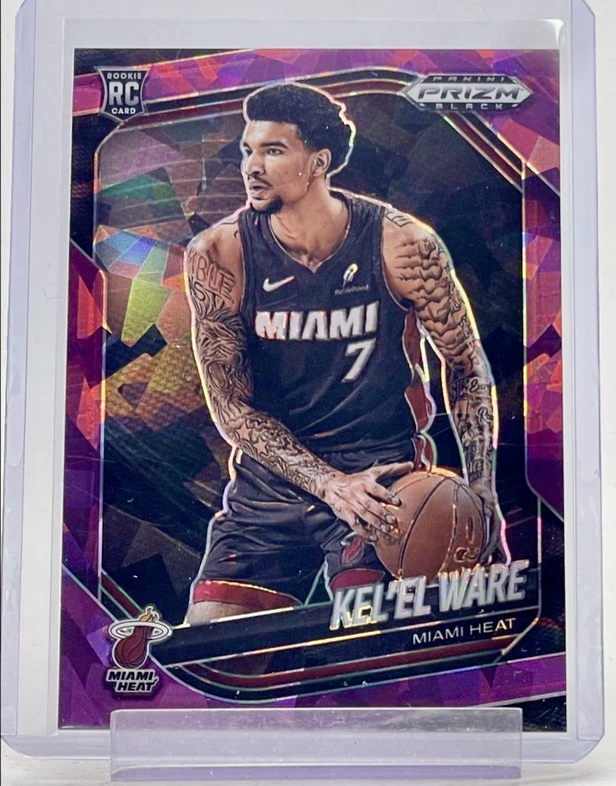 KEL'EL WARE 2024-25 PANINI PRIZM BLACK #156 ROOKIE PURPLE ICE PRIZM /149 NBA RC
