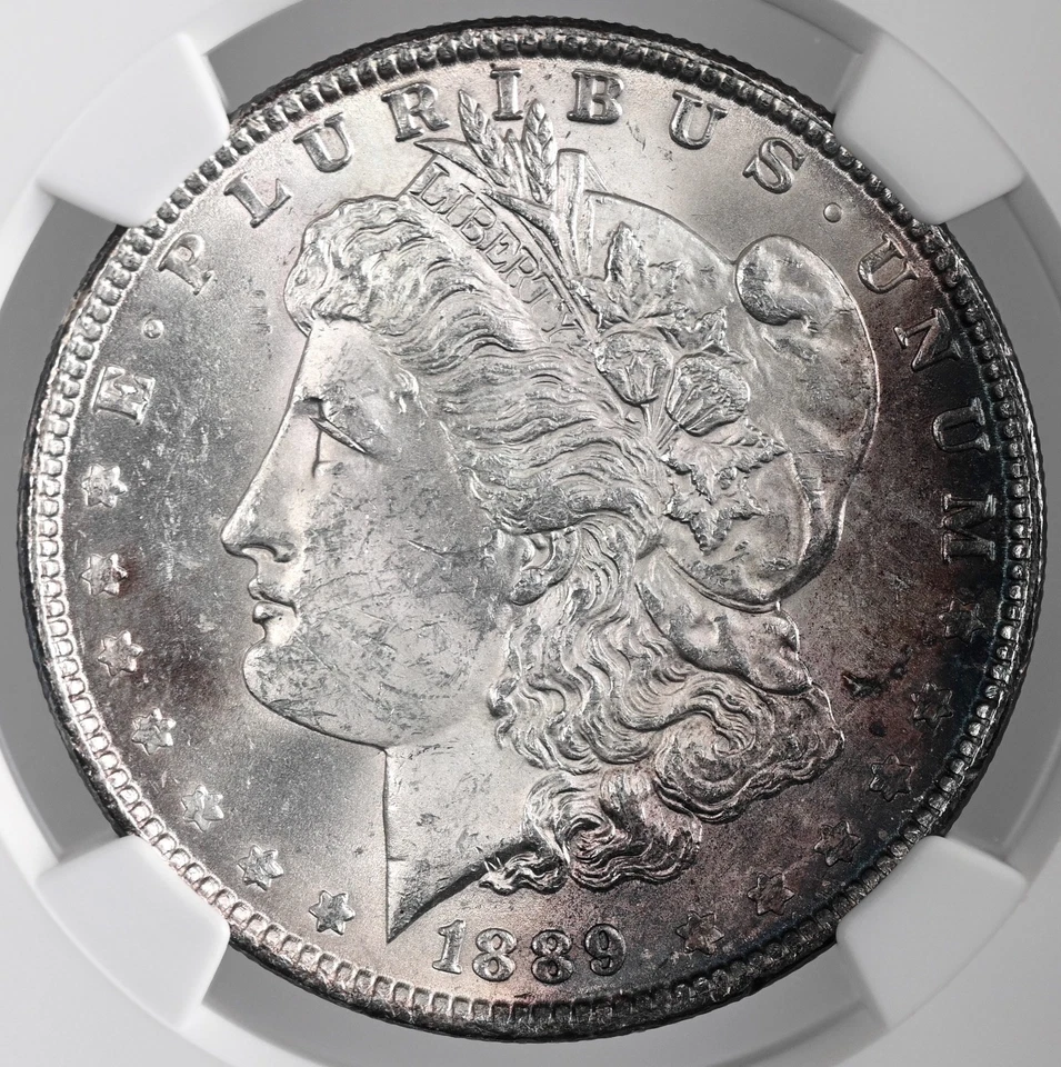 1889-P  $1  MORGAN SILVER DOLLAR PHILADELPHIA NGC MS62 #8675096-062 TONED/TONING - Image 2 of 4