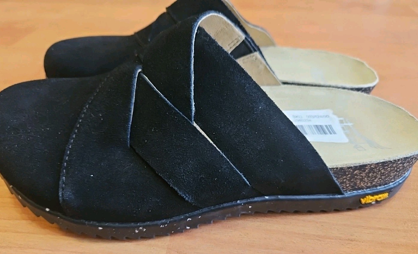 SAOLA Zoccoli donna Danilo Daniella scamosciati mules neri suola vibrante 37 US 6 5 7 DISPLAY